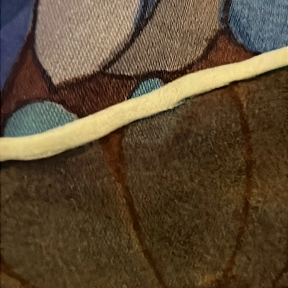MCM 60’s Burmel Floral Silk Sheer Scarf in Blue and Purple 44” x 14”